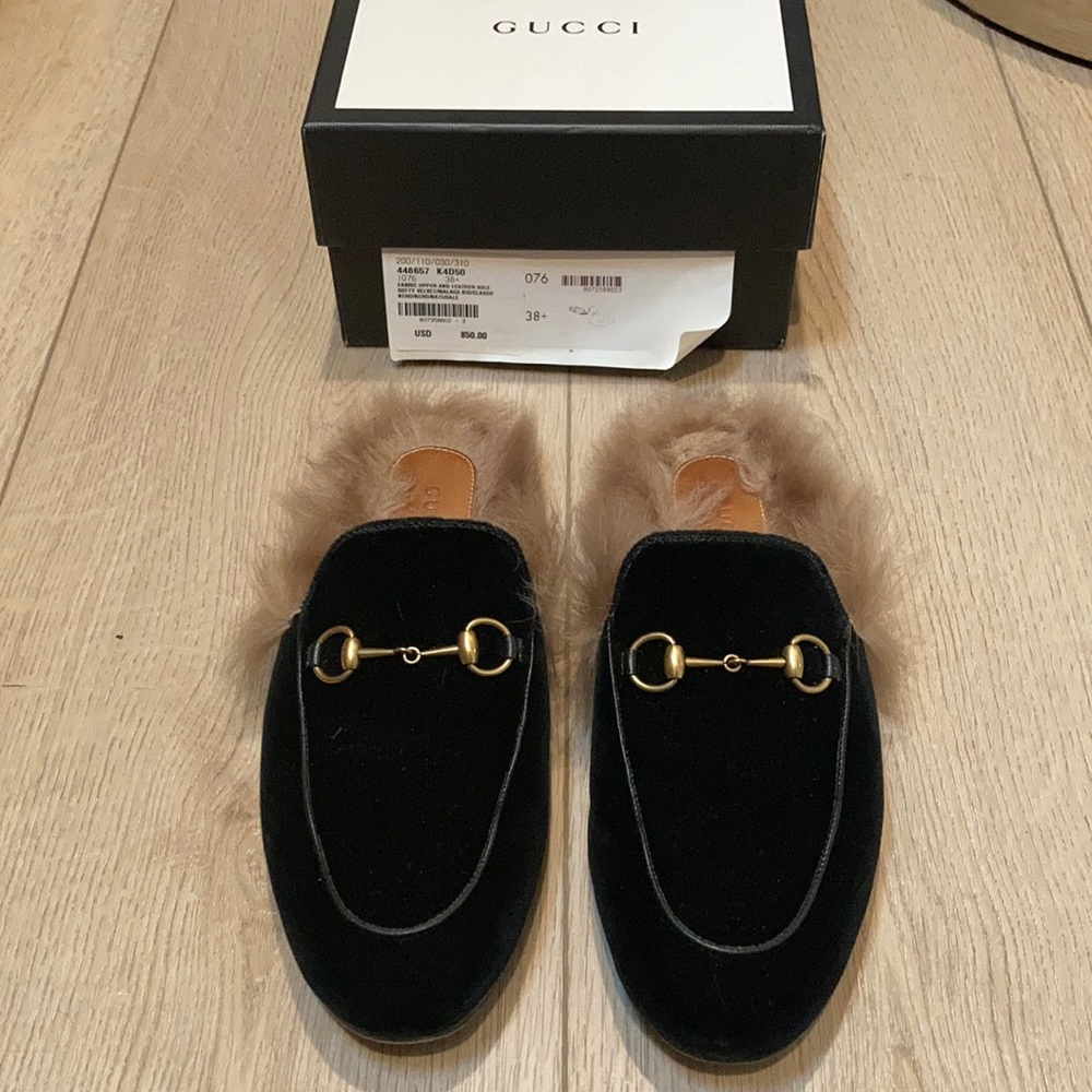 Gucci Fur Mules🖤